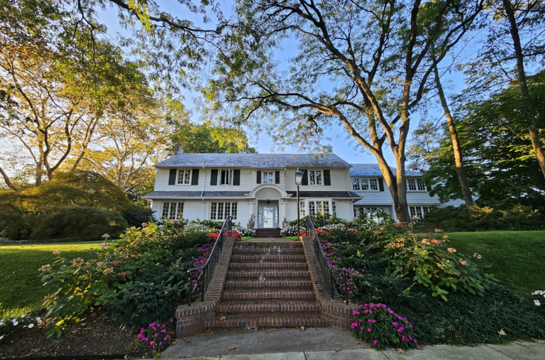 Hess Mansion/Kroll Manor front landscape, seven years later