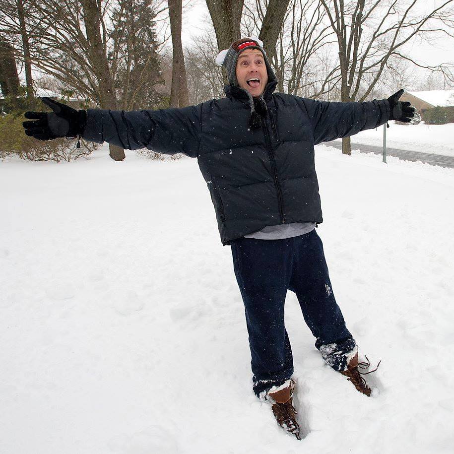 It's tradition: if it snows, Dan J Kroll makes a snow angel